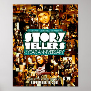 3-årsminnesminneskollage för StoryTellers Poster