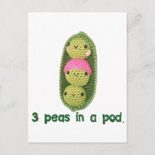 3 Ärter i en Pod Vykort
