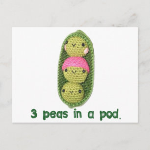 3 Ärter i en Pod Vykort