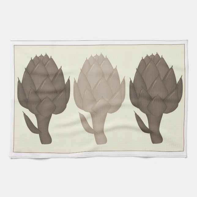 3 Artichokes Kitchen Towel Kökshandduk (Horisontell)
