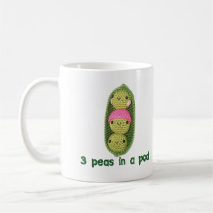 3 ärtor i en pod kaffemugg
