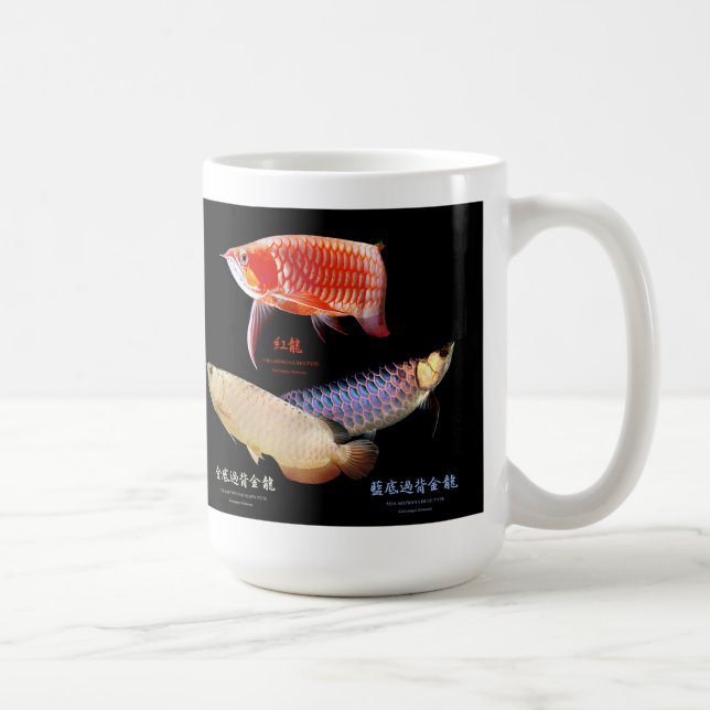 3 Asian Arowanas Kaffemugg (Höger)