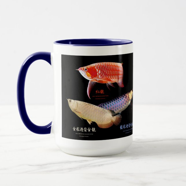 3 Asian Arowanas Mugg (Vänster)