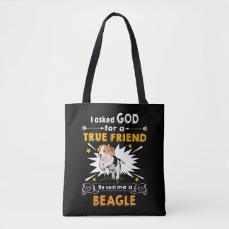 3 Asked Gud True Friend A Beagle Tygkasse