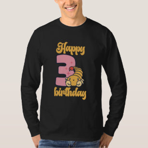 3 Baby födelsedag En Vild Lejona djur Firande T Shirt