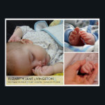 3 baby fotomodern montage på hängkonstverk poster<br><div class="desc">Visa många sidor av nyfödd bebis med det här enkla sättet att anpassa vägghängning. Med den här mallen kan du markera 3 foton tillsammans med din baby fullt namn med födelsestatistik. Det här är perfekt som gåva till nya föräldrar eller till dig själv. Det här klassade baby-utskriften är ett tänkbart...</div>