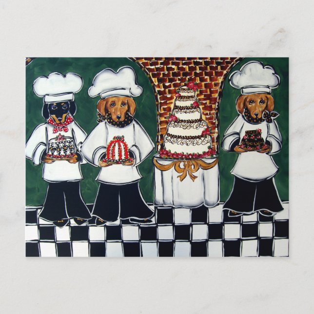 3 Bakers Doxie Vykort (Framsida)