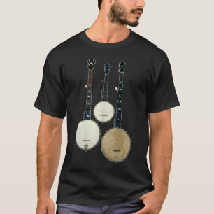 3 Banjosmanar mörk T-tröja för kortärmad Tee Shirt