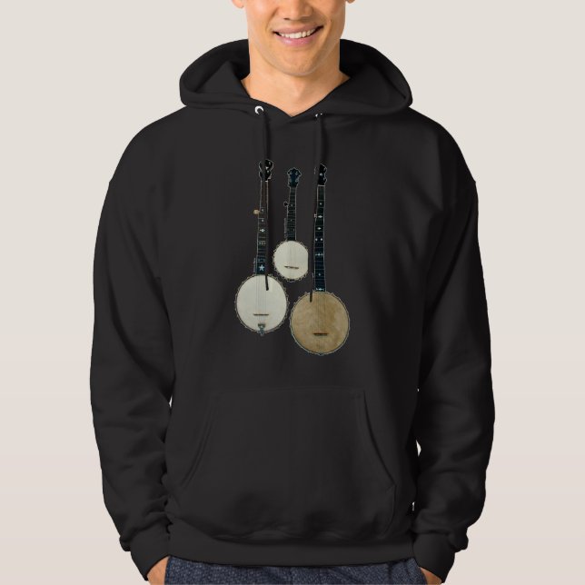 3 Banjosmanar mörka Hoodie (Framsida)