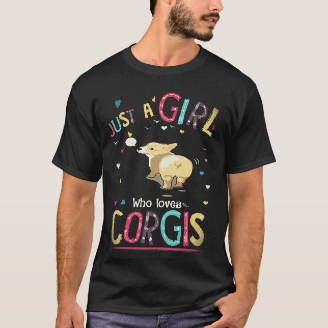3 Bara en tjej som älskar Corgi T Shirt (Framsida)