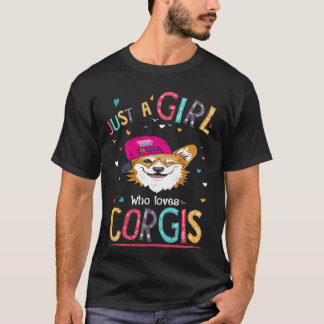 3 Bara en tjej som älskar Corgi T Shirt