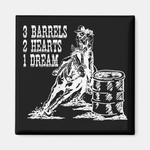 3 Barrelser 2 Hearts 1 Dream Barrel-Tävla Magnet