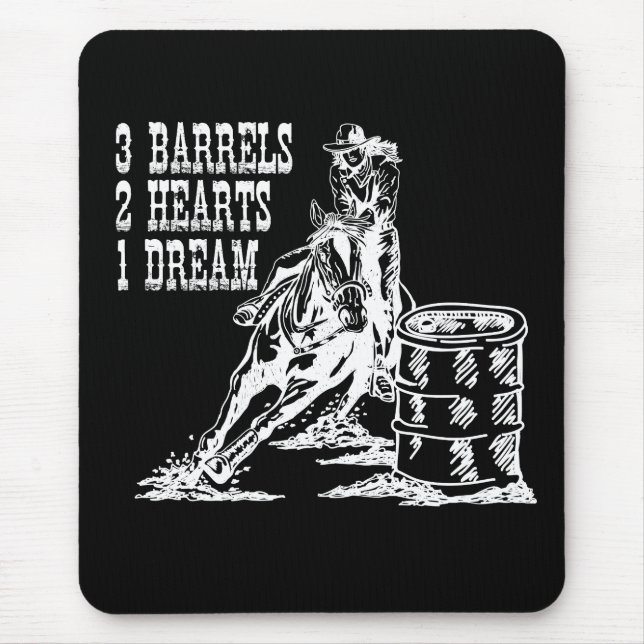 3 Barrelser 2 Hearts 1 Dream Barrel-Tävla Musmatta (Framsidan)