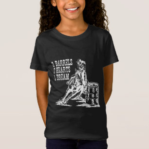 3 Barrelser 2 Hearts 1 Dream Barrel-Tävla T Shirt