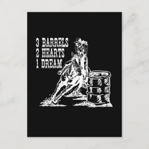 3 Barrelser 2 Hearts 1 Dream Barrel-Tävla Vykort