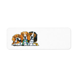 3 Beagles Returadress Etikett