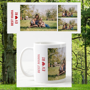 3 Bilder Bästa mamma någonsin Fotokollage Mors dag Kaffemugg