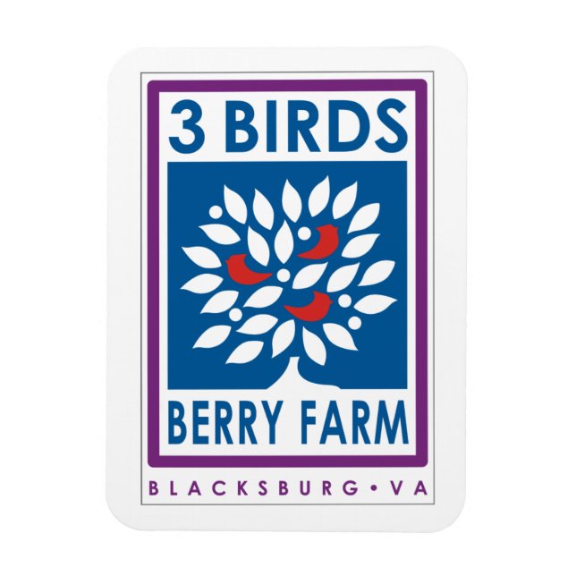 3 Birds Berry Farm Magnet (Vertikal)