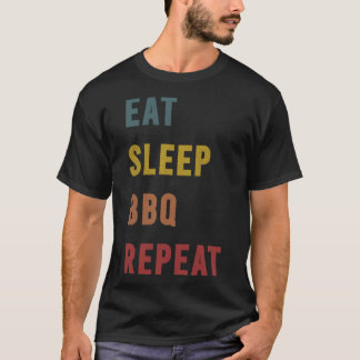 3-bitars gåva Eat-viloläge-BBQ-upprepning T Shirt