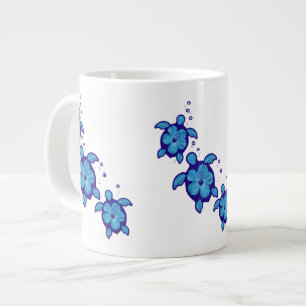 3 Blå Honu Turtles Jumbo Mugg