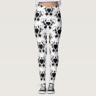 3 Black Spades Tribal Thunder_Cove Leggings