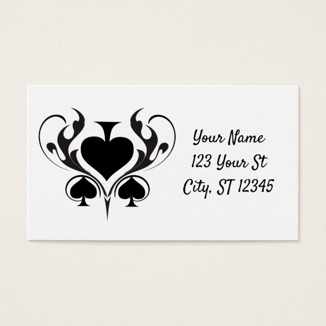 3 Black Spades Tribal Thunder_Cove Visitkort (Framsidan)