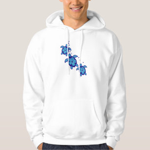 3 blåttHonu sköldpaddor Hoodie