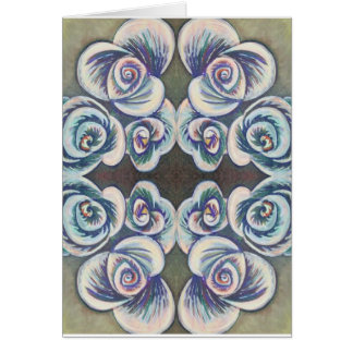 3 blommor mång- 2 hälsningskort