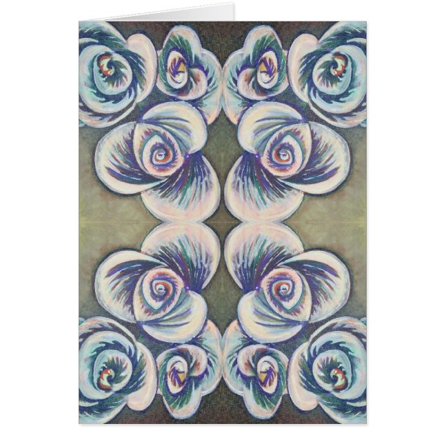 3 blommor mång- 3 hälsningskort (Framsidan)