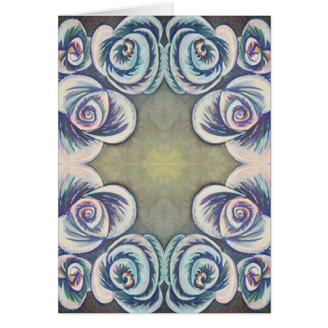 3 blommor mång- 4 hälsningskort (Framsidan)