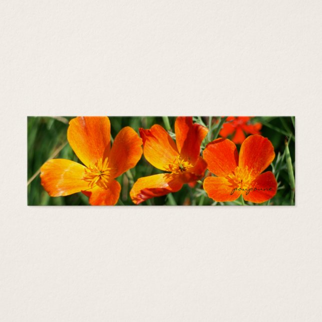 3 bokmärke för systrar litet visitkort (Framsidan)