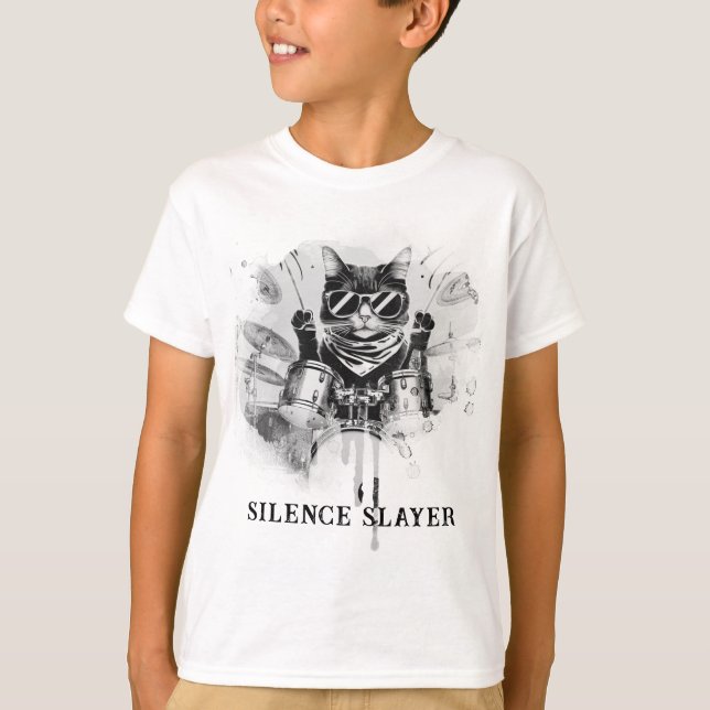 3-Boy Drummer Shirt - Damian T (Framsida)
