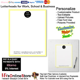3 Business Yellow Logo Letterhead Business Brand  Brevhuvud