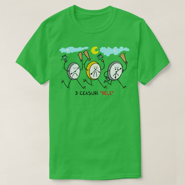 3 ceasuri rele t shirt (Design framsida)