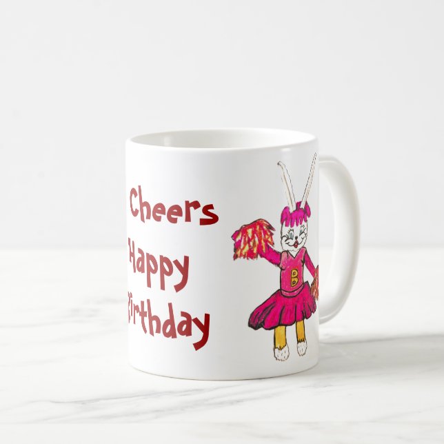 3 CHEERS GRATTIS PÅ FÖDELSEDAGEN mugg (Framsida höger)
