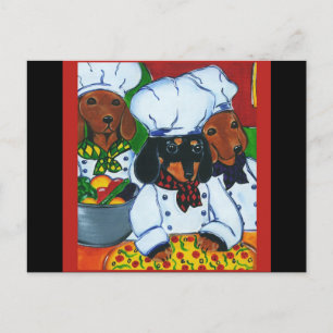 3 Chef Doxies Vykort