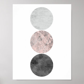 3 cirklar rosa poster