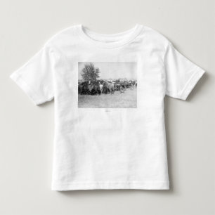 3 Cowboys Roping Horses Photograph South Dakota Tee Shirt