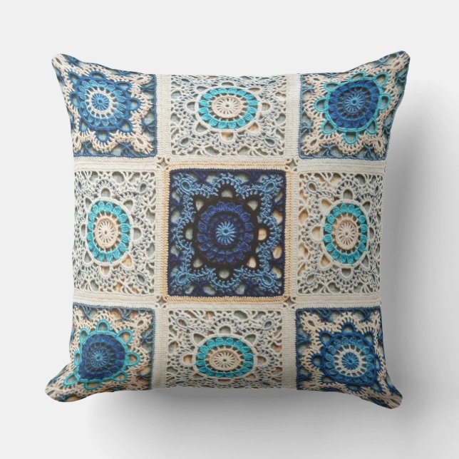 3, Crochet Home Decor Design Kudde (Framsida)