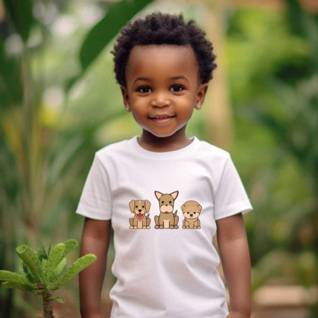 3 Cute Pet Print White Baby children Tshirts (Skapare uppladdad)