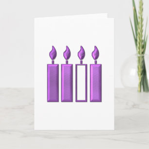 "3-D" adventskransljus Kort