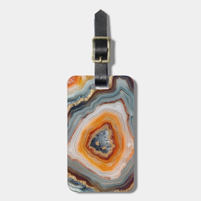 3 D Agate Luggage Tag Bagagebricka (Vertikal Framsida)