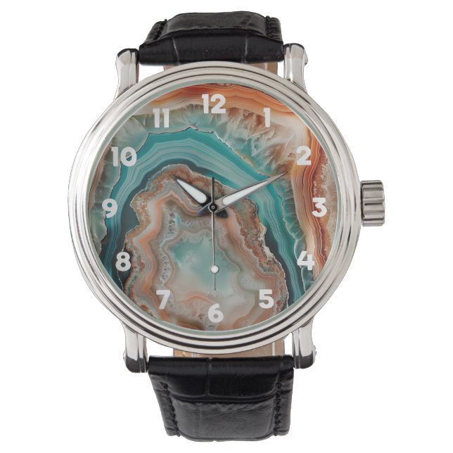3 D Agate Watch Armbandsur (Framsida)