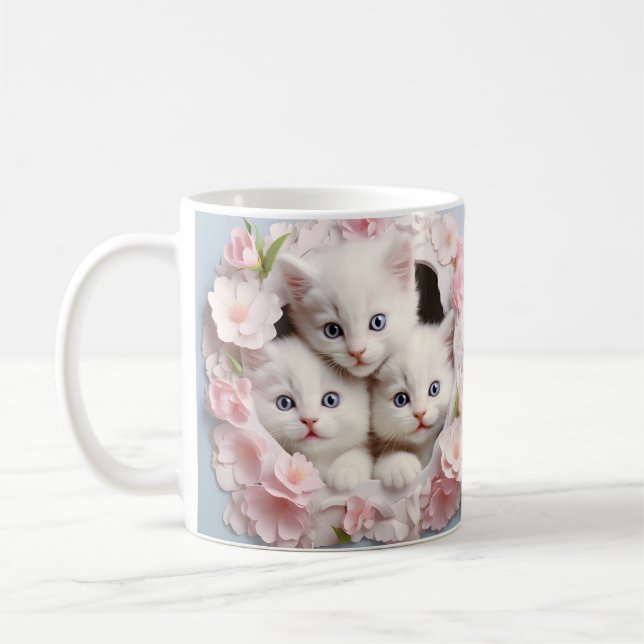 3 d baby kattunge mugg (Vänster)