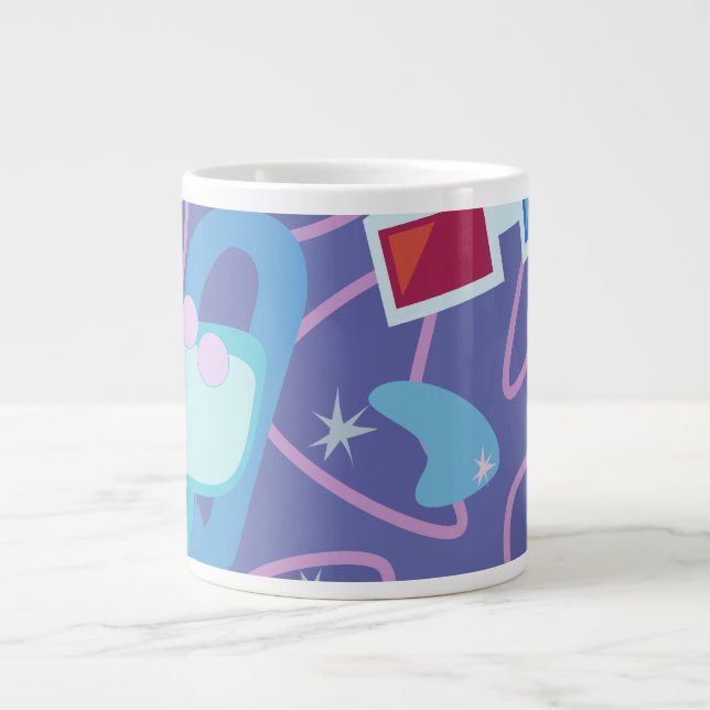 3-D Glasögon Fifties Boomerang Mönster Jumbo Mugg (Framsidan)