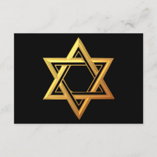 "3-D" Golden Star of David OSA Kort