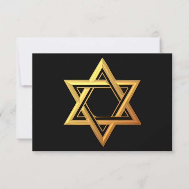 "3-D" Golden Star of David OSA Kort (Framsida)