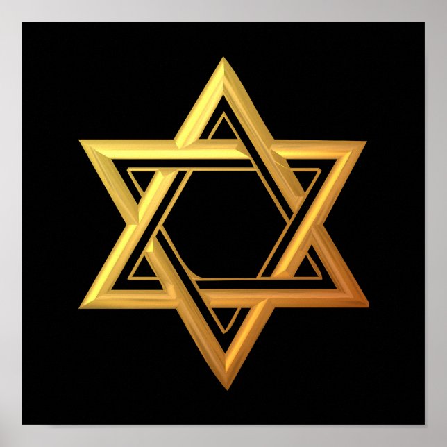 "3-D" Golden Star of David Poster (Framsidan)