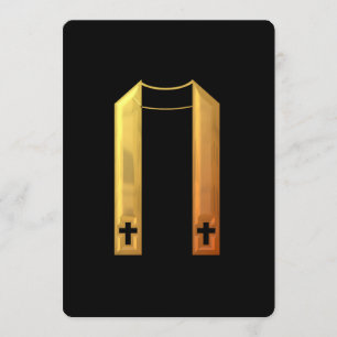 "3-D" guld- Liturgical stolainbjudan Inbjudningar
