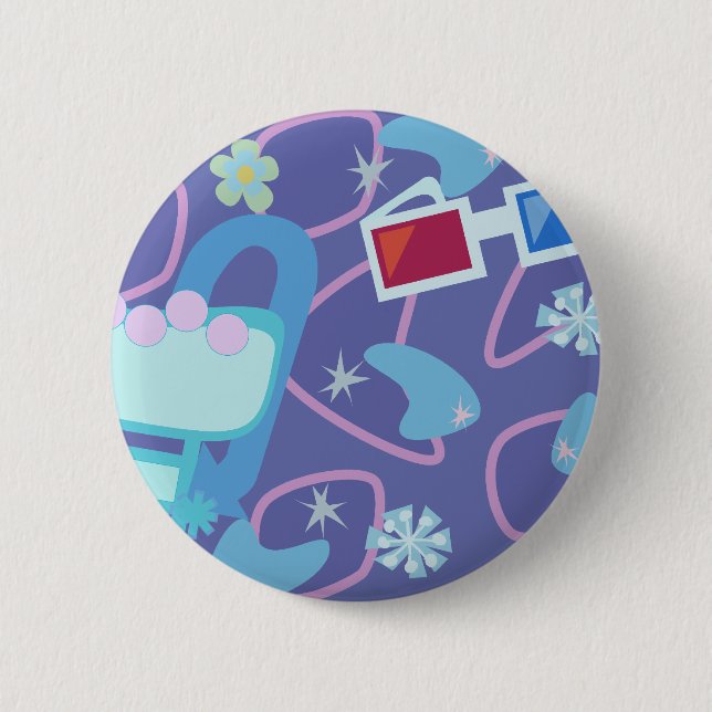 3-D mönster för specifikations-femtiotalbumerang Knapp (Framsida)